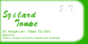 szilard tompe business card