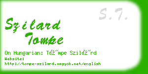 szilard tompe business card